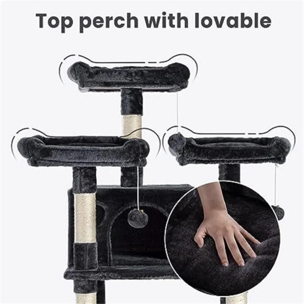 68 Inches Multi-Level Large Cat Tree Big Cat Tower with Condo
